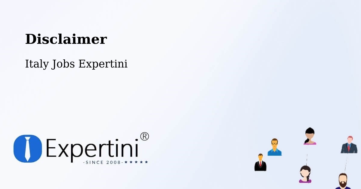 Disclaimer – Budoia - Italy Jobs Expertini